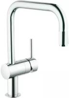 Смеситель для кухонной мойки GROHE Minta с вытяжным U-изливом, хром (32067000)