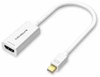 Переходник адаптер Mini DP / Mini DisplayPort (M) - HDMI (F) 4Kx2K@30Hz Mindpure AD007. Белый