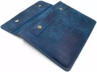 Кожаный Чехол J.Audmorr для ноутбука 14-15" (Macbook 15 Air), синий, Newport 15 Navy