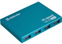 Разветвитель USB Defender Septima Slim USB2.0, 7портов, блок питания 2A (83505)