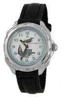 Мужские наручные часы Восток Командирские 211982-classic, натуральная кожа, черный