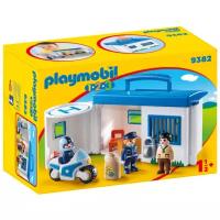 Набор с элементами конструктора Playmobil 1-2-3 9382 Возьми с собой: Полицейский участок