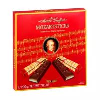 Шоколад Maitre Truffout темный Mozartsticks с марципановой начинкой со вкусом фисташек, порционный