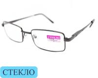 Мужские очки для чтения из медицинской стали (+1.75) Ralph 014, линза стекло, без футляра, цвет серый, РЦ 62-64