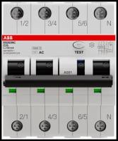 Дифференциальный автомат ABB 4-полюсный DS203NC C25 AC 30мА 6кА 4 модуля