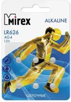 Батарея щелочная Mirex AG4 / LR626 1,5V 6 шт