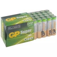Батарейка GP Super Alkaline мизинчиковые AAA, в упаковке: 40 шт