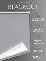 Рулонные шторы Blackout LM DECOR "Симпл" 07 серый 43х160 см