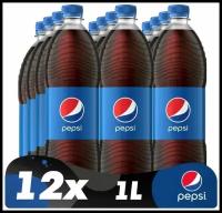 Газированный напиток Pepsi 1 л по 12 шт