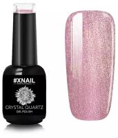 Гель лак XNAIL PROFESSIONAL Crystal Quartz камуфлирующий, для ногтей, с глиттером, с шиммером, 10 мл, № 14