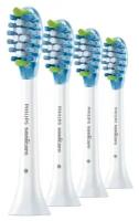 Насадки для электрической зубной щетки Заменяет Philips Sonicare C3 Premium Plague Defense HX9044, для эффективного удаления налёта, 4 шт,white