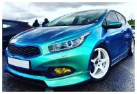 Клыки Переднего Бампера на дорестайлинг KIA CEED 2 JD 2012-2015 / HB/ SW АБС Пластик