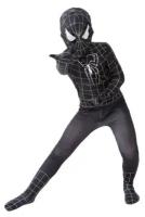 Детский карнавальный костюм - Человек Паук - черный - размер 110