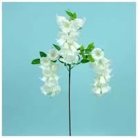 Искусственные цветы ветвь с каскадными кистями белая 85 см для декора