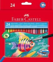 Акварельные карандаши Faber Castell Акварельные карандаши Рыбки, 24 цвета + кисточка