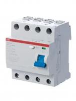 ABB Выкл. диф. тока 4мод. F204AC УЗО 25А 100mA (AC) (арт. 2CSF204001R1250)