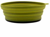 Туристическая посуда Tramp тарелка силиконовая с пластиковым дном 550 мл (Olive) (TRC-123-olive)