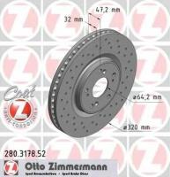 Тормозной диск, 280317852 ZIMMERMANN 280.3178.52