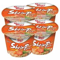 Лапша быстрого приготовления креветочная Nongshim, чашка 115 г х 4 шт