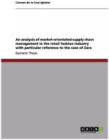 Zara. An analysis of market-orientated supply chain management in the retail fashion industry