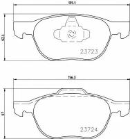 Колодки тормозные дисковые передн FORD: C-MAX 07-, FOCUS C-MAX 03-07, FOCUS II 04-, FOCUS II Turnier 04-, FOCUS II кабрио 06-, FOCUS II седан 05-, M TEXTAR 2372301