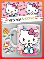 Кружка hello kitty в подарок на день рождение