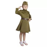 Бока С Детская военная форма Солдаточка в платье, рост 104-116 см 2546-бока