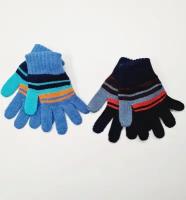 Перчатки Margot Bis, размер 12, синий, голубой
