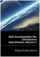 Real-Encyklopädie Der Christlichen Alterthümer, Volume 1