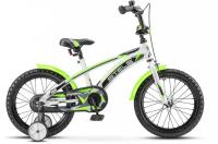 Велосипед детский 16" Stels Arrow V020 Белый/зеленый для детей от 4 до 6 лет на рост 100-125см (требует финальной сборки)