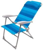 Кресло-шезлонг складное, металл, 75х59х109 см, 120 кг, синее, Nika, К2/С