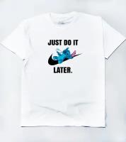 Футболка с принтом Стич Найк Just do it"