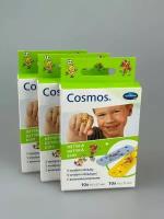 COSMOS Kids Пластырь детский с рисунками на рану 2 размера 16х57мм и 19х72мм - 3 упаковки