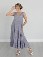 Платье Текстильный Край, размер 56, голубой
