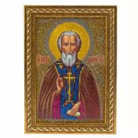 Икона настенная "Святой Сергий Радонежский" рамка багет 13х18 см 125856