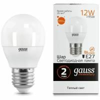 Светодиодная лампа Gauss Elementary LED Globe E27 12W 3000K 53212 x10