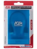 USB 3.0 Внешний корпус 2.5" SATAIII HDD/SSD AgeStar 3UBCP1-6G (BLUE)