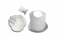 посуда BabyBjorn Baby Dinner Set Powder 5пр Grey