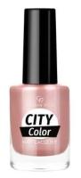 Golden Rose Лак для ногтей City Color Nail Lacquer, 18 клубника с карамелью, 10 мл