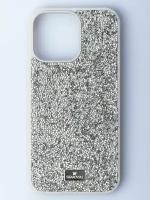 Чехол Swarovski для iphone 14 чехол сваровски на айфон 14 Серебро