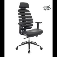 Компьютерное кресло Everprof Ergo для руководителя, обивка: искусственная кожа, цвет: черный экокожа