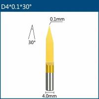 Гравер конический XCAN для печатных плат 4х0,1мм 30 градусов, титановое покрытие