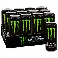 Напиток энергетический Black Monster, ж/б,12шт х 0,449л