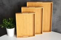 Набор подносов Шведский Дом SWED HOUSE BAMBOO TRAYS SET WITH HANDLES, 3 шт