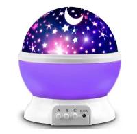 Ночник-проектор Star Master Звездное небо 012-1361, 2.6 Вт, цвет арматуры: фиолетовый, цвет плафона: бесцветный