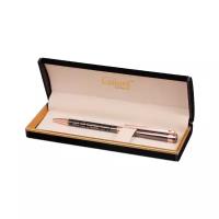 Ручка подарочная шариковая GALANT Vitznau, корпус серый, золотистые детали, 0,7мм, синяя, 141664