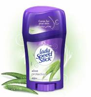 Lady Speed Stick Дезодорант-антиперспирант Алоэ Защита с экстрактом алоэ, твердый стик, 40 гр