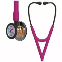 Стетоскоп 3M Littmann Cardiology IV, малиновая трубка, радужная акустическая головка, 69 см