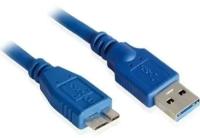 Кабель USB3.0 Am-microB Cablexpert CCP-mUSB3-AMBM-6, синий - 1.8 метра