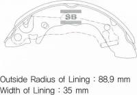 Колодки задние барабанные Sangsin Brake SA046